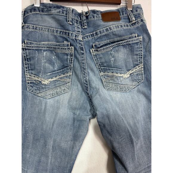 BKE Denim Tyler Straight Jeans Distressed Pocket Casual Faded Men’s Size 32R Y2K - Picture 5 of 5